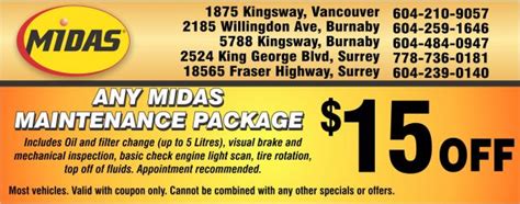 midas service coupons|Midas Promotions .